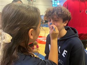 student at face painting